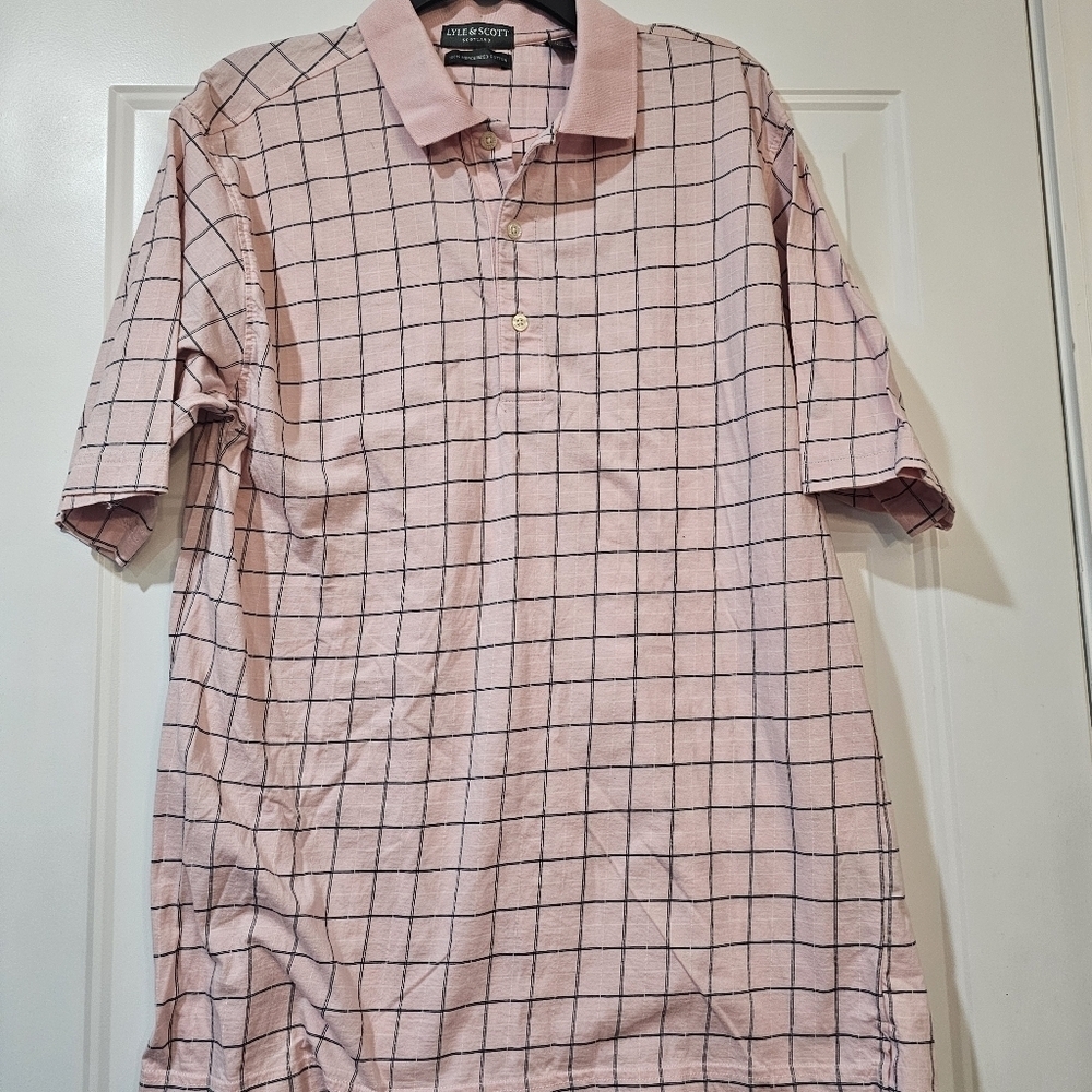 Lyle and Scott Plaid shirt size medium Mercerized cotton  old money